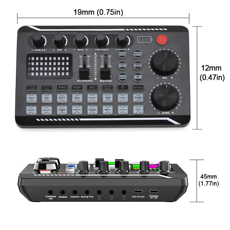 Kartu Suara F998, Mikrofon, Mi - Audio Music Dj ulasan dan harga